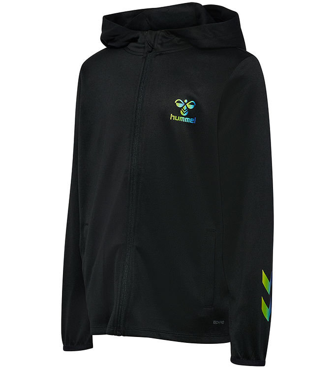 Hummel Cardigan - hmlShimmer Track Jacket - Black/Limeade