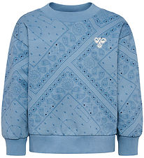 Hummel Sweatshirt - hmlMINI Loose Paisley AOP Sweatshirt - Faded