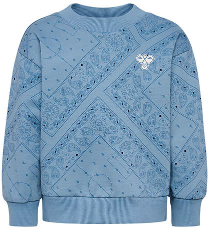 Hummel Sweatshirt - hmlMINI Loose Paisley AOP Sweatshirt - Faded