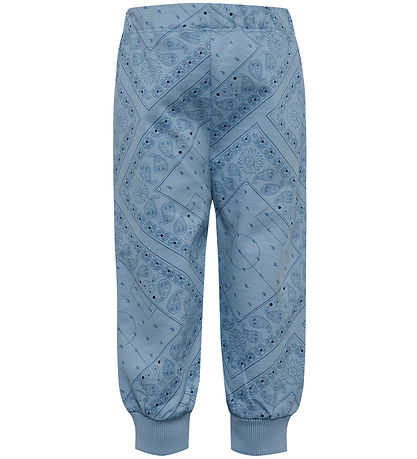 Hummel Sweatpants - hmlMINI Loose Paisley AOP Pants - Faded Deni