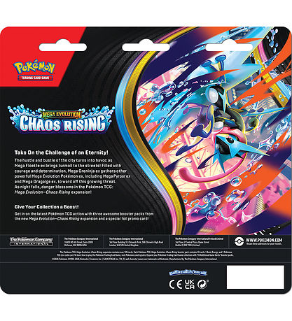 Pokémon Samlekort - Poke Blister m. 3 Pakker + 1 Kort - Chaos Ri