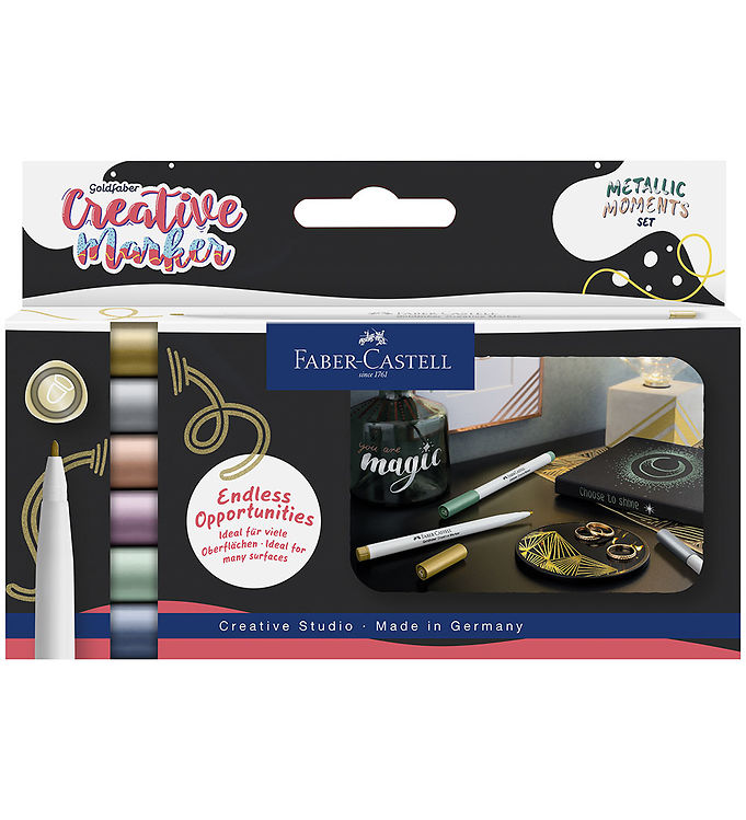 Faber-Castell Tuscher - Creative Marker - Metallic Moments - 6 s