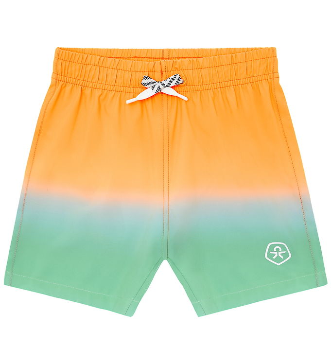 Color Kids Badeshorts - Orange Pop m. Magisk Print