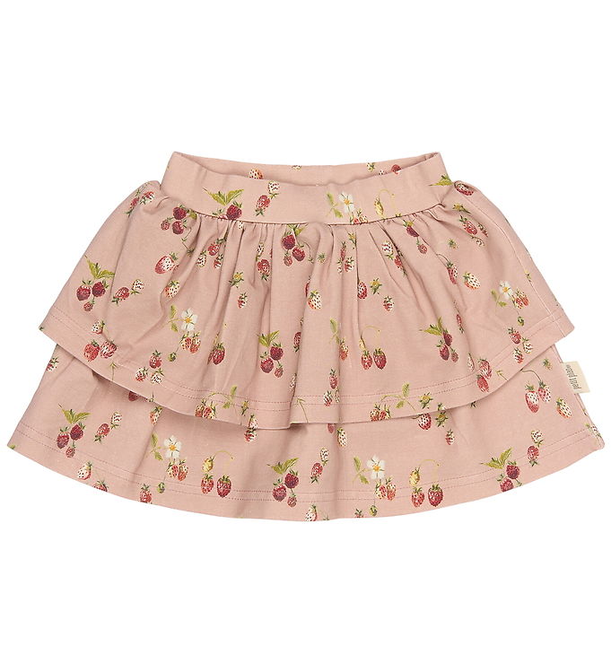 Petit Piao Nederdel - PpStar - Misty Rose Strawberry AOP