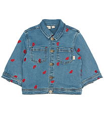 Petit Piao Denimjakke -PpEva -  Light Blue Denim EMB
