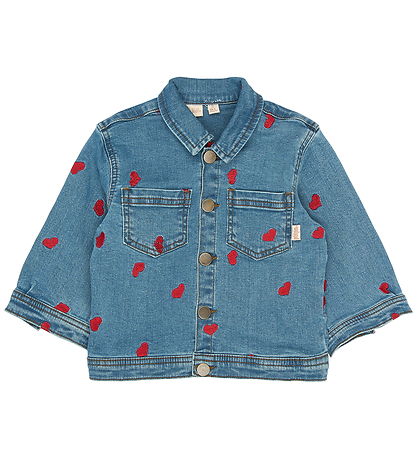 Petit Piao Denimjakke -PpEva -  Light Blue Denim EMB