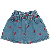 Petit Piao Nederdel - PpEva - Light Blue Denim EMB