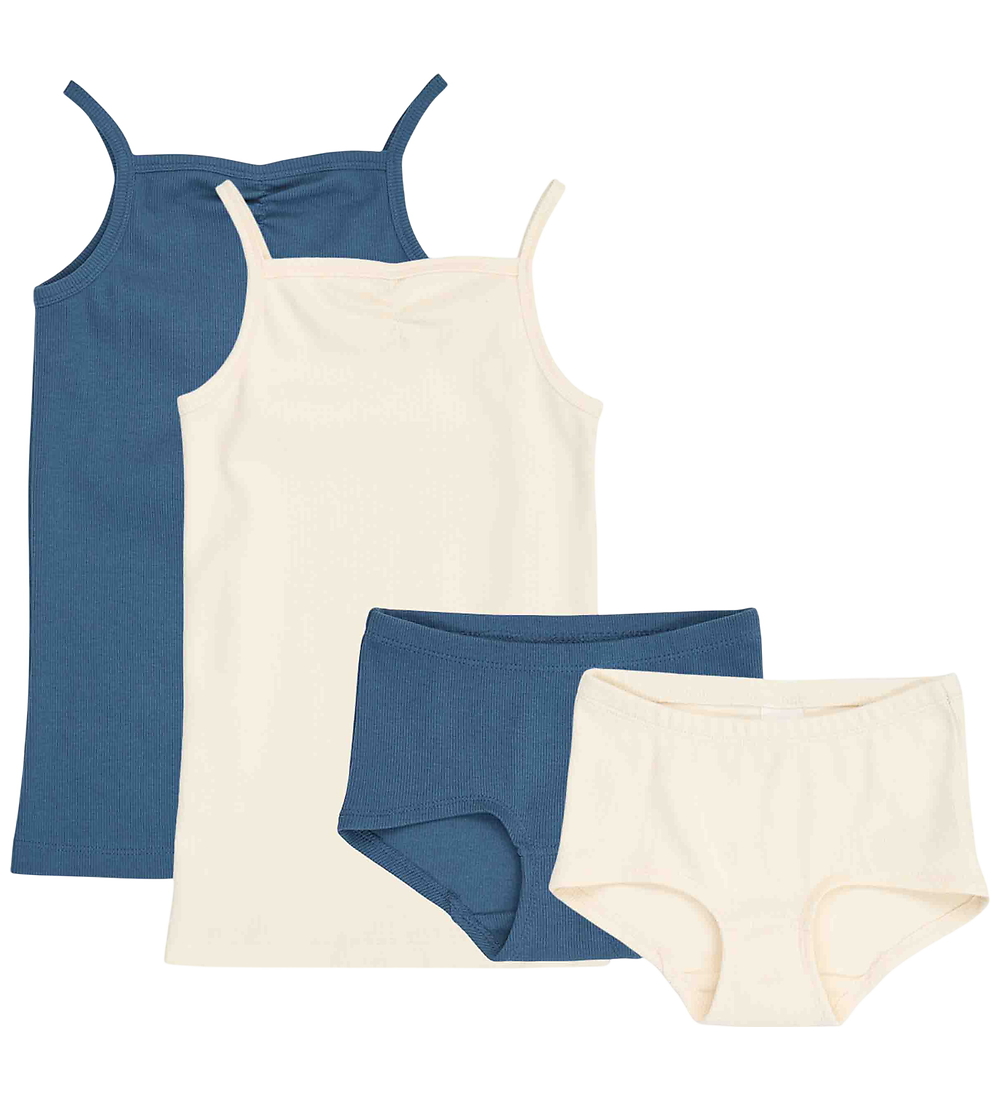 Jam Generation Ondergoed Set - 2-pack - Rib - Navy/Wit - Jam Generation - 5 jaar (110) - Ondergoed