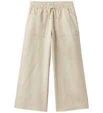 Calvin Klein Bukser - Wide Leg - OatmealGREY