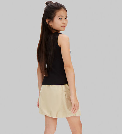Calvin Klein Top - Rib - Ck BlackBLACK