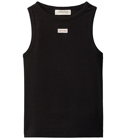 Calvin Klein Top - Rib - Ck BlackBLACK