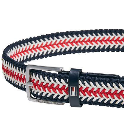Tommy Hilfiger Bælte -  Red White Blue StripeRED