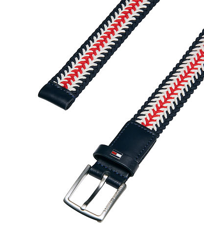 Tommy Hilfiger Bælte -  Red White Blue StripeRED
