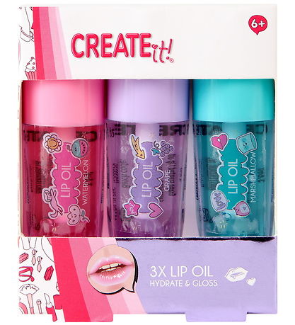 Create It Lip Oil - Hydrate & Gloss - 3-pak