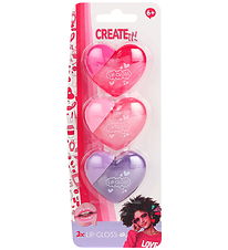 Create It Lip Gloss - Love Lip Gloss Hearts - 3-pak