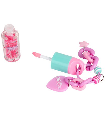 Create It Lip Gloss m. Nøglering - Glimmer Jordbær