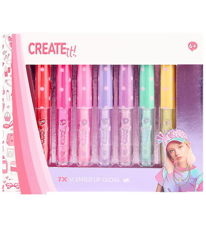 Create It Lip Gloss - Glitter & Scented - 7-pak