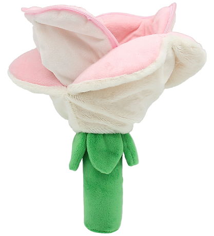 Flipetz Bamse - I Love You Heart & Flower - Pink/Hvid