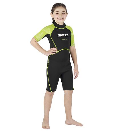 Mares Våddragt - AQZ Junior - Manta - Sort/Grøn