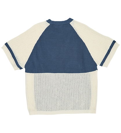 Jam Generation T-shirt - Strik/Hulmønster - Navy/Hvid