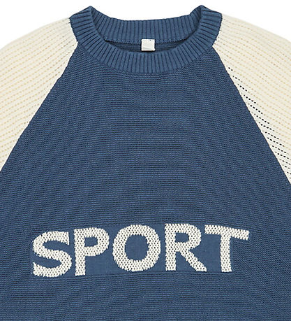 Jam Generation T-shirt - Strik/Hulmønster - Navy/Hvid