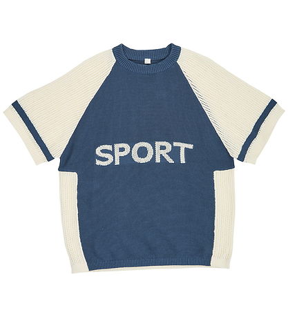 Jam Generation T-shirt - Strik/Hulmønster - Navy/Hvid