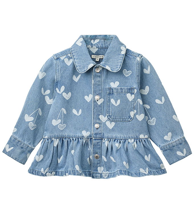 Liewood Denimjakke - Kenza - Sweethearts/Light Dlue Denim