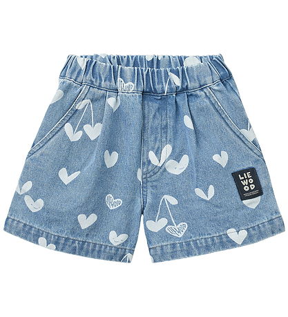 Liewood Shorts - Borrisa - Denim - Sweethearts/Light Blue Denim