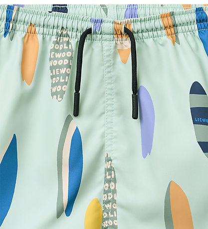 Liewood Badeshorts - Duke - Boards/Light Peppermint