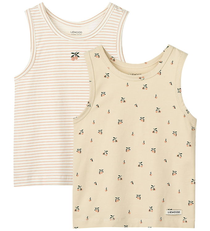 Liewood Tanktop - 2-pak - Faris - Mini Peach Sea Shell/Stripe Mi