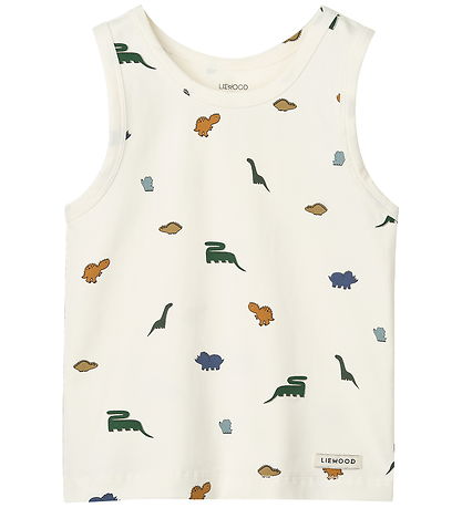 Liewood Tanktop - 2-pak - Faris - Mini Dinosaurus Cream/Stripe M