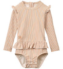 Liewood Badedragt - Sille Baby - Y/D Stripe Pale Tuscany/Creme d
