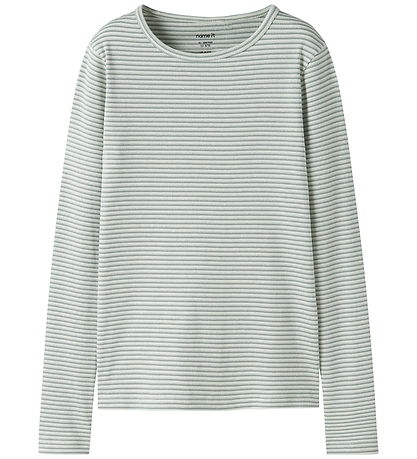 Name It Bluse - Rib - NkfKommaku - Green Milieu