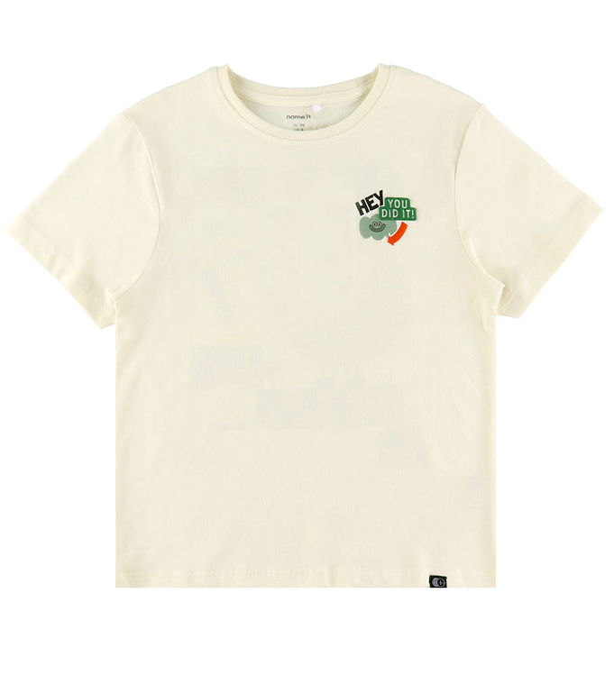 Name It T-shirt - NkmKnaso - Antique White