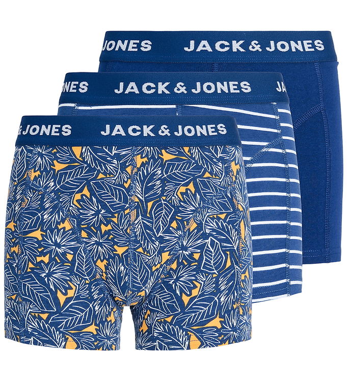Jack & Jones Boxershorts - JackEvin - 3-pak - Blue/Bellwether