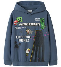 Name It Hættetrøje - NkmJu - Minecraft - Vintage Indigo