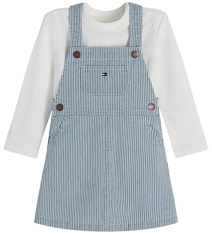 Tommy Hilfiger T-shirt/Spancer - Light Blue Railroad Stripes