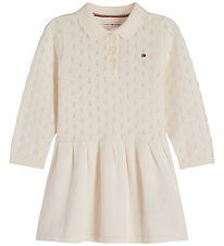 Tommy Hilfiger Kjole - Strik - Ivory Silk