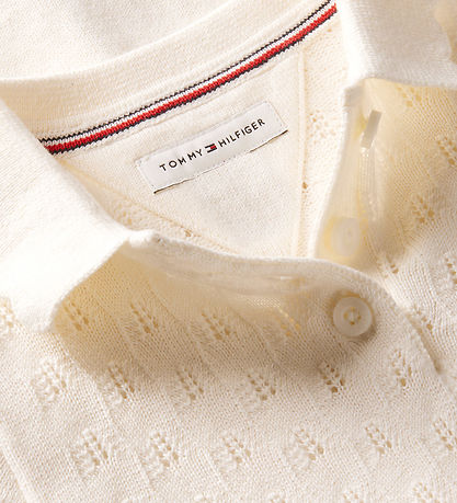 Tommy Hilfiger Kjole - Strik - Ivory Silk