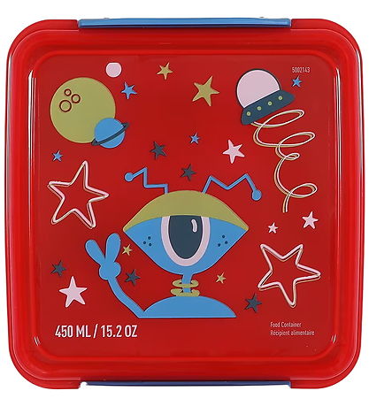 Sistema Madkasse - Sandwich Box - 450ml - Rød/Blå m. Print