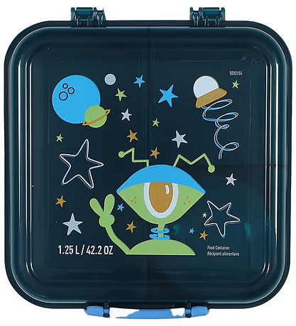 Sistema Madkasse - 1,25 L - Bento Cube - Blå m. Print