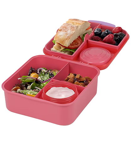 Sistema Madkasse - 1,25 L - Bento Cube - Rosa/Lilla m. Print