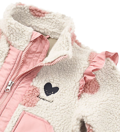 Liewood Fleecejakke - Noam - Spot Dot Sandy/Rose Blush Mix