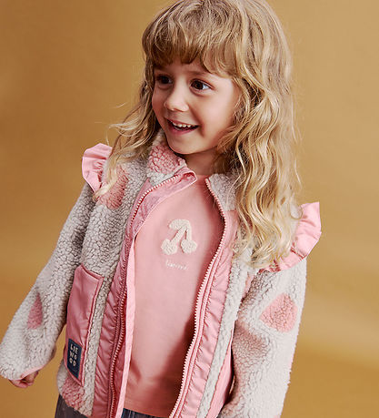 Liewood Fleecejakke - Noam - Spot Dot Sandy/Rose Blush Mix