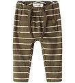 Lil Atelier Bukser - Rib - NbmKail - Shitake/Turtledove