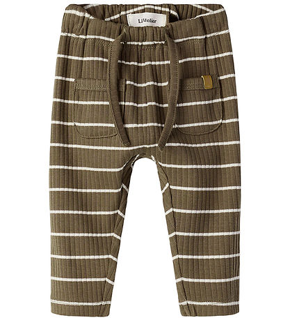 Lil Atelier Bukser - Rib - NbmKail - Shitake/Turtledove
