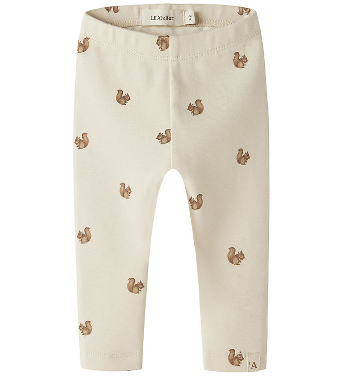 Lil Atelier Leggings - NbnLayo - Turtledove/Squirrel