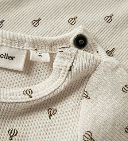 Lil Atelier Body l/æ - Rib - NbnGago - Turtledove/Air Balloon