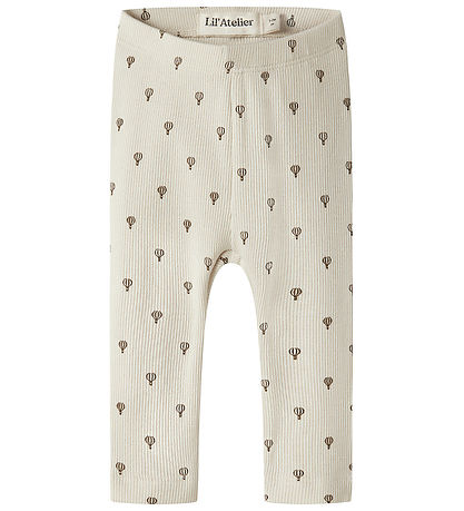 Lil Atelier Leggings - Rib - NbnGago - Turtledove/Air Balloon
