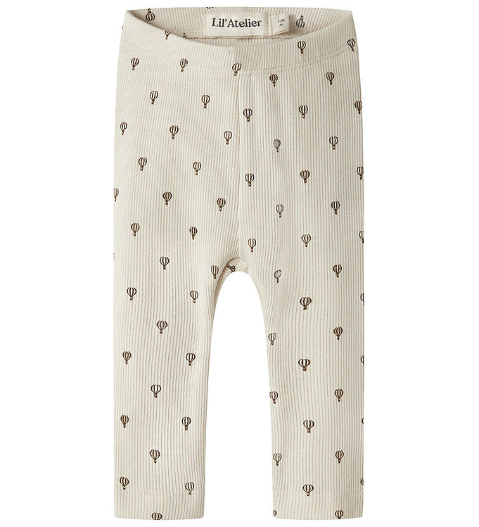 Lil Atelier Leggings - Rib - NbnGago - Turtledove/Air Balloon